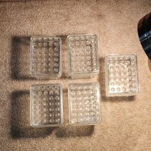 IKEA KOLONI Bubble Lid Glass Storage Containers Set Of 5 MCM Minamalist Retired